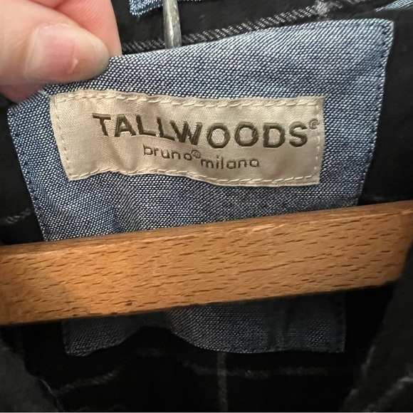 Tallwoods Bruno Milano Black & White Flannel Shirt - Picture 5 of 5